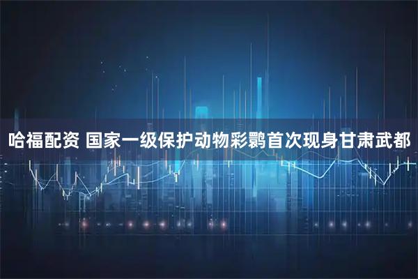 哈福配资 国家一级保护动物彩鹮首次现身甘肃武都